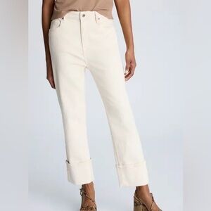Kenneth Cole Women's Straight Leg Cream Jeans